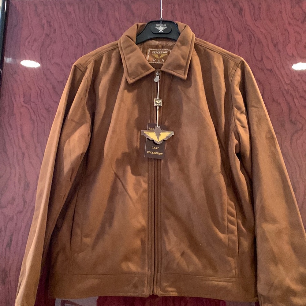 Mens faux microsuede jacket